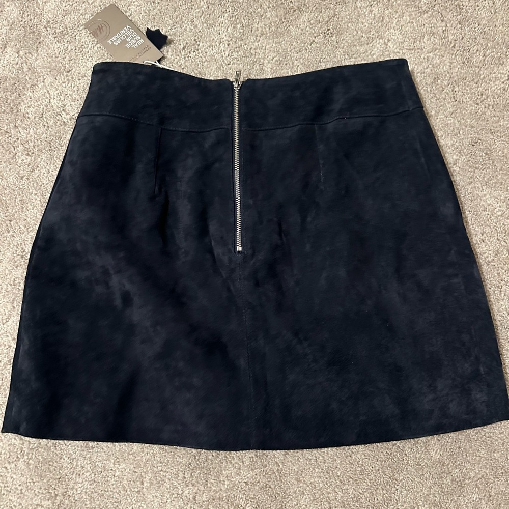 H&M real suede mini skirt